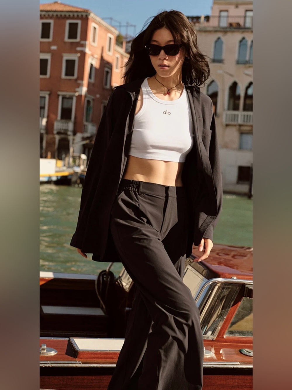 ALO YOGA stretch high-rise trousers - Picture 4 of 7